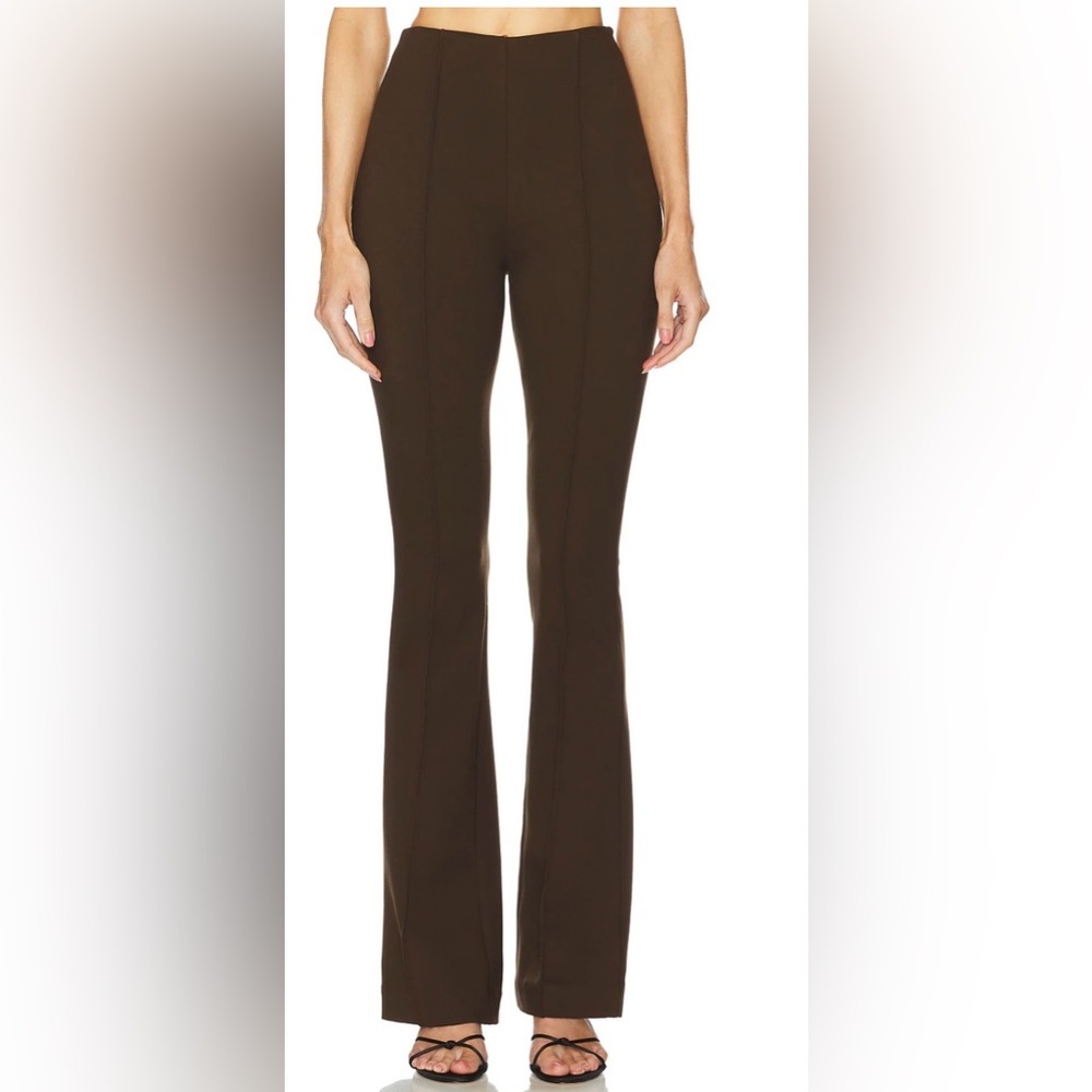 L'Academie Brown Boot Cut High-Waist Pants